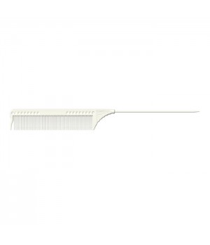 Расческа JRL с металлическим хвостиком белый