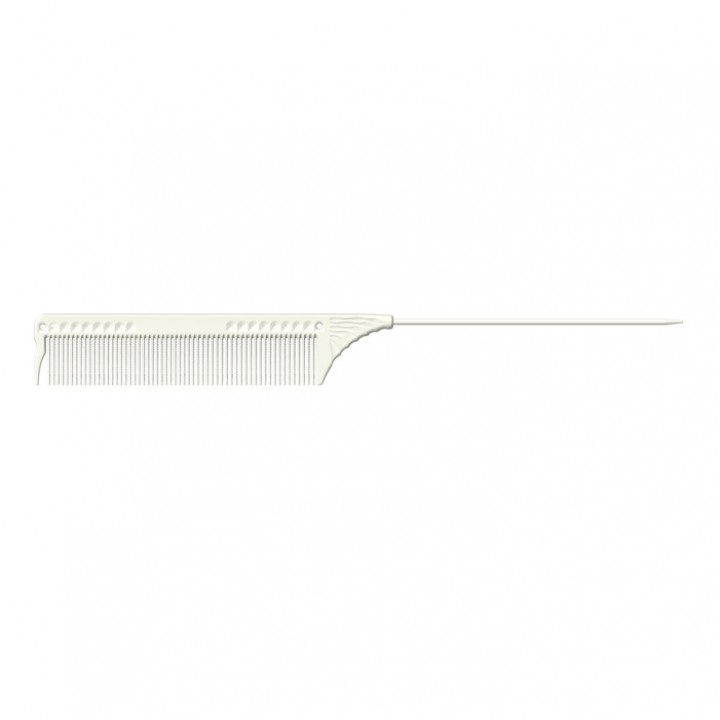 Расческа JRL с металлическим хвостиком белый