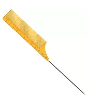 РАСЧЕСКА С МЕТАЛЛИЧЕСКИМ ШПИКУЛЕМ SWAY YELLOW ION+ 003