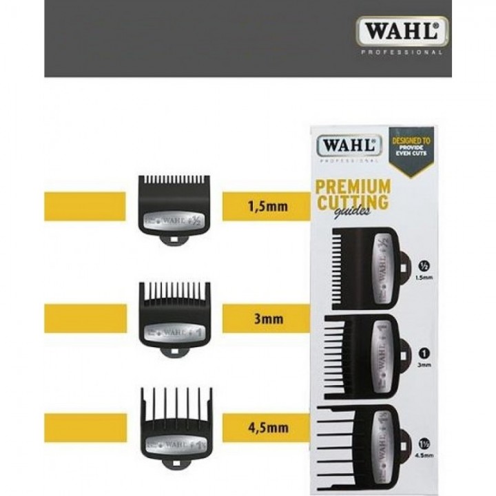 НАБОР НАСАДОК WAHL PREMIUM 3 PACK 1,5, 3, 4,5 ММ 03354-5001
