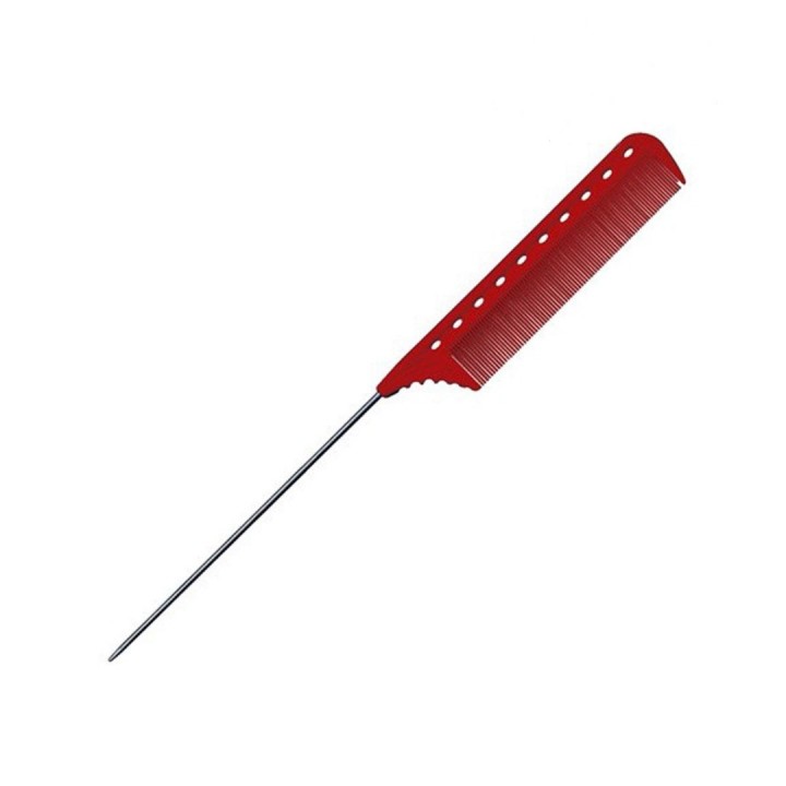 Расческа с металлическим хвостиком 132 red Y.S. Park