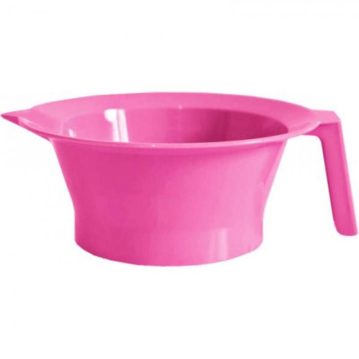 Мисочка для окрашивания волос с ручкой TICO Professional 500106 Розовая
